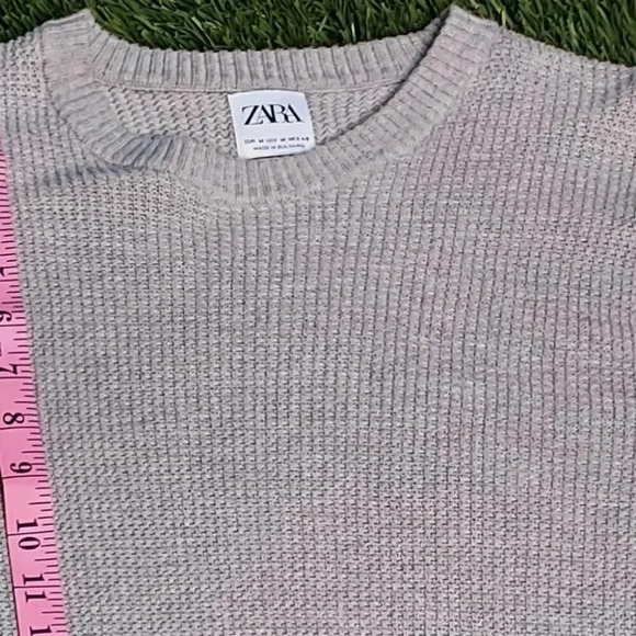Zara Grey Size M Knit Sweater - Picture 5 of 6